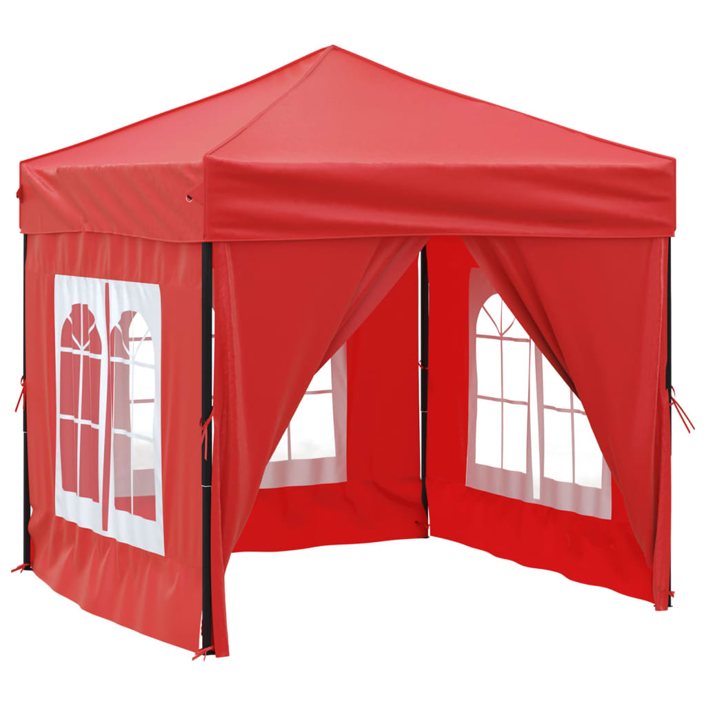 Tenda per Feste Pieghevole con Pareti Laterali Rosso 2x2 m cod mxl 66233