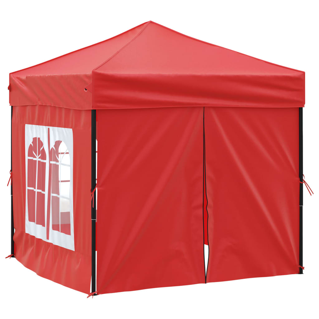 Tenda per Feste Pieghevole con Pareti Laterali Rosso 2x2 m cod mxl 66233