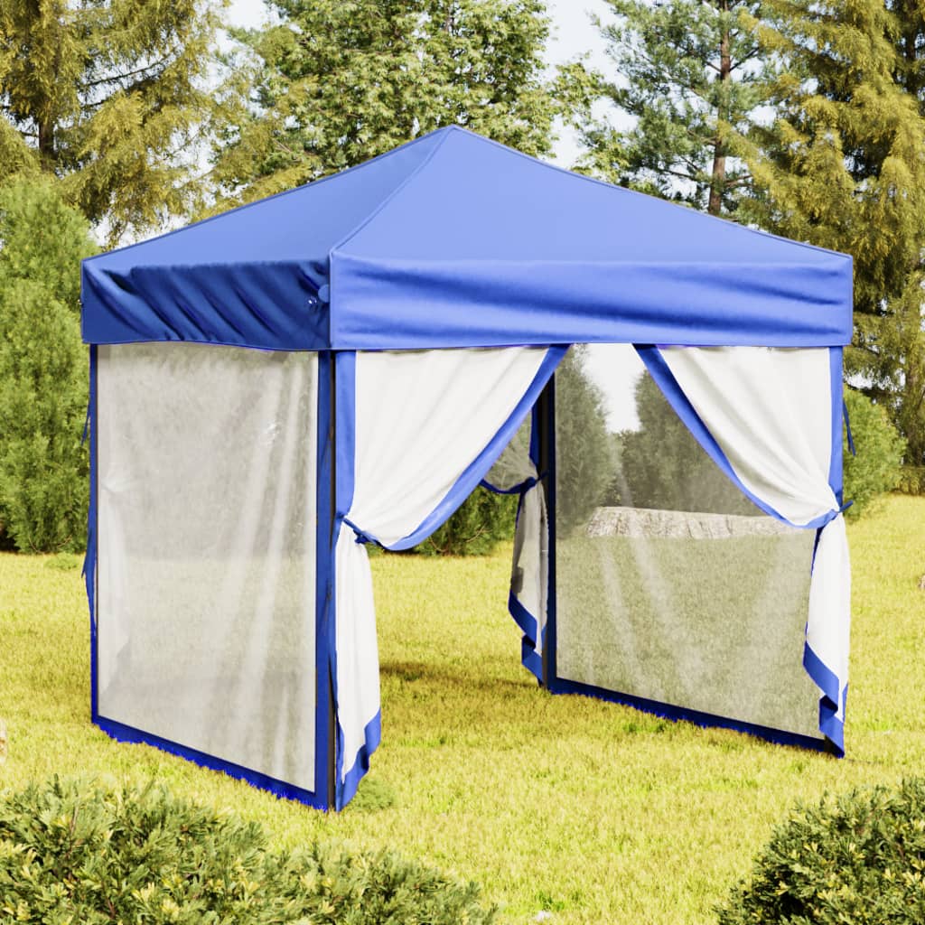 Tenda per Feste Pieghevole con Pareti Laterali Blu 2x2 m cod 11351