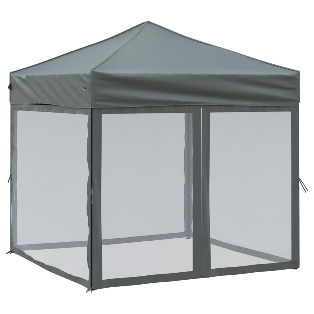 Tenda per Feste Pieghevole con Pareti Laterali Antracite 2x2 m 93509