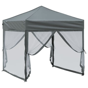 Tenda per Feste Pieghevole con Pareti Laterali Antracite 2x2 m 93509