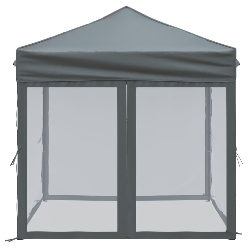 Tenda per Feste Pieghevole con Pareti Laterali Antracite 2x2 m 93509