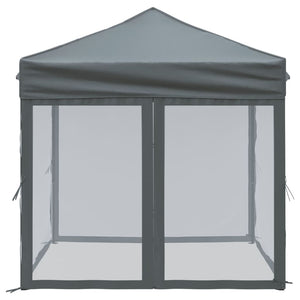 Tenda per Feste Pieghevole con Pareti Laterali Antracite 2x2 m 93509