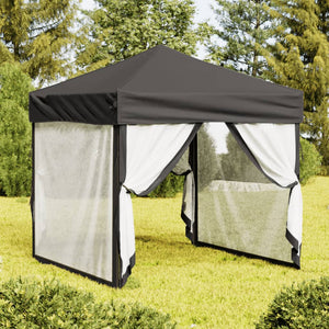 Tenda per Feste Pieghevole con Pareti Laterali Antracite 2x2 m 93509