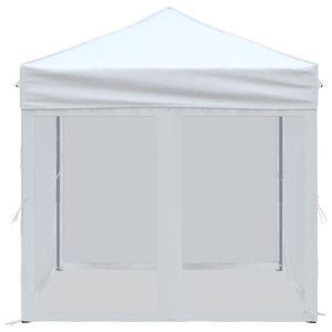 Tenda per Feste Pieghevole con Pareti Laterali Bianco 2x2 m