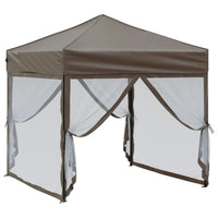 Tenda per Feste Pieghevole con Pareti Laterali Tortora 2x2 m cod mxl 66117