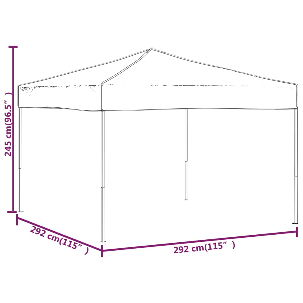 Tenda per Feste Pieghevole Blu 3x3 m 93514