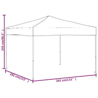 Tenda per Feste Pieghevole Nera 3x3 m 93518