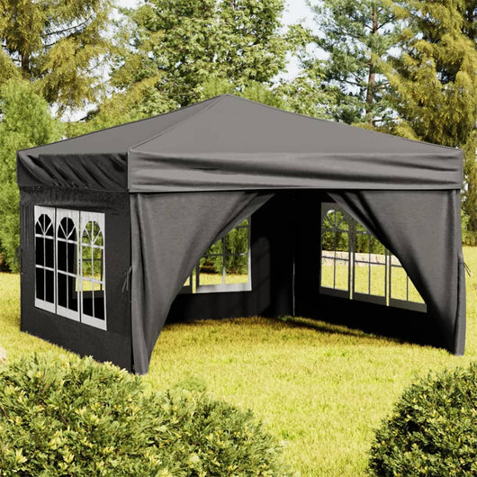 Tenda per Feste Pieghevole con Pareti Laterali Antracite 3x3 m 93523