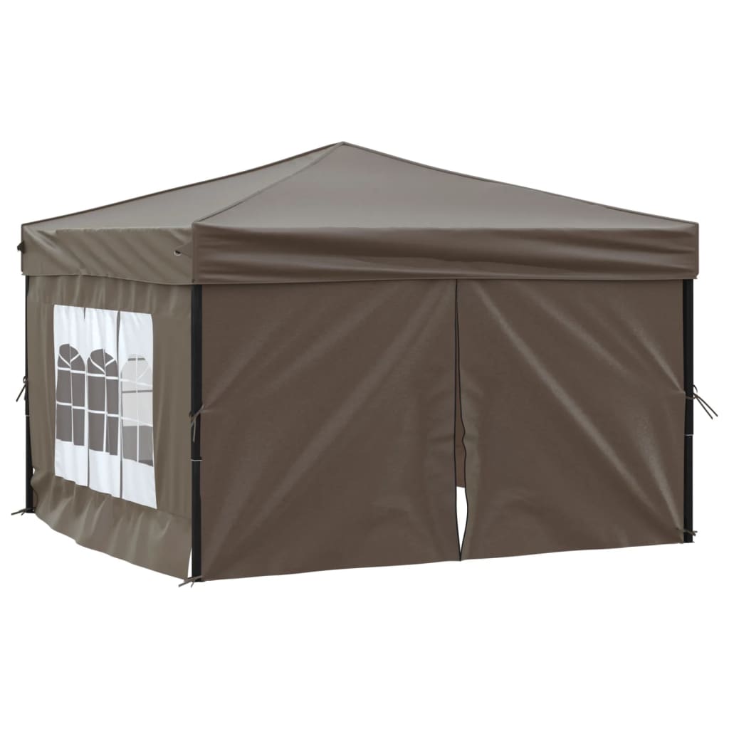 Tenda per Feste Pieghevole con Pareti Laterali Tortora 3x3 m cod mxl 66280