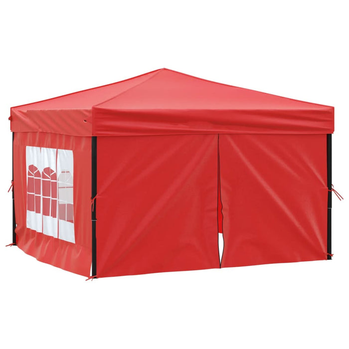 Tenda per Feste Pieghevole con Pareti Laterali Rosso 3x3 m cod mxl 71872