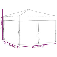 Tenda per Feste Pieghevole con Pareti Laterali Blu 3x3 m