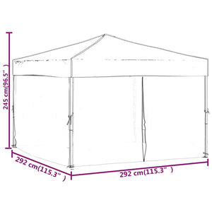 Tenda per Feste Pieghevole con Pareti Laterali Antracite 3x3 m 93530