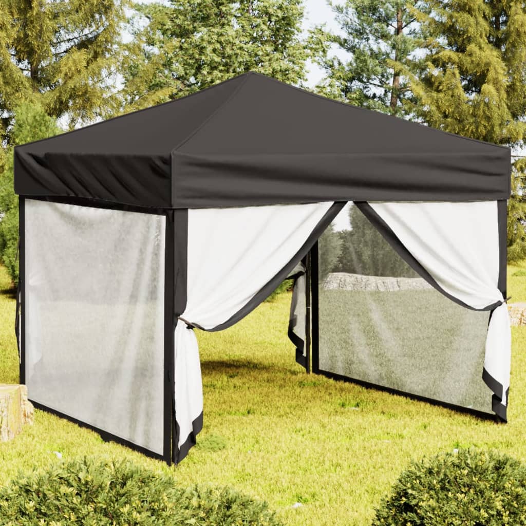 Tenda per Feste Pieghevole con Pareti Laterali Antracite 3x3 m 93530