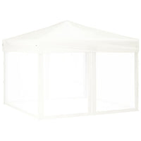 Tenda per Feste Pieghevole con Pareti Laterali Bianco 3x3 m cod mxl 66239