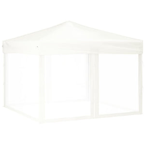 Tenda per Feste Pieghevole con Pareti Laterali Bianco 3x3 m cod mxl 66239