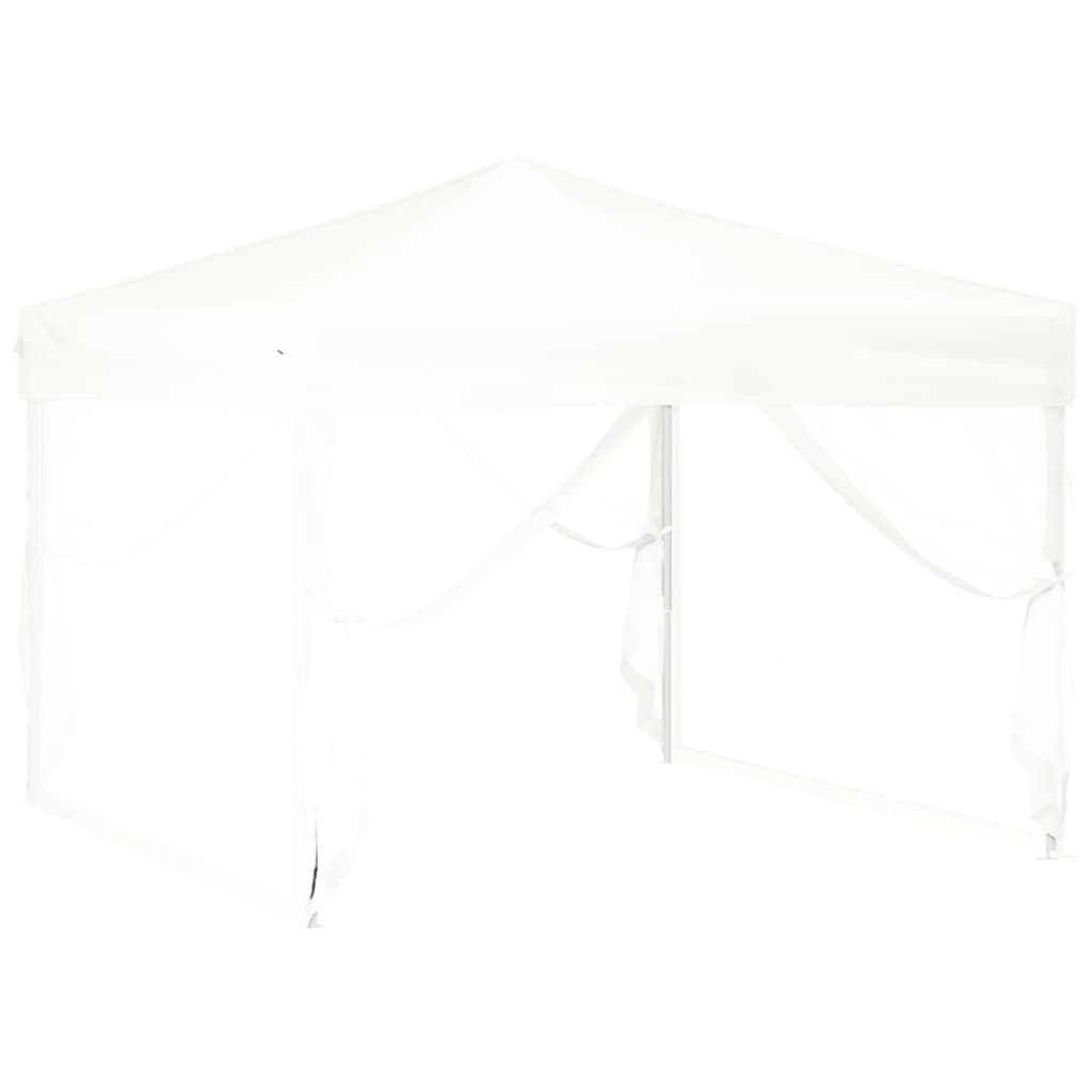 Tenda per Feste Pieghevole con Pareti Laterali Bianco 3x3 m cod mxl 66239