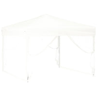 Tenda per Feste Pieghevole con Pareti Laterali Bianco 3x3 m cod mxl 66239