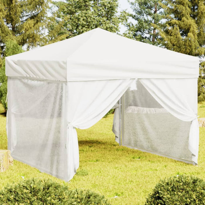 Tenda per Feste Pieghevole con Pareti Laterali Bianco 3x3 m cod mxl 66239