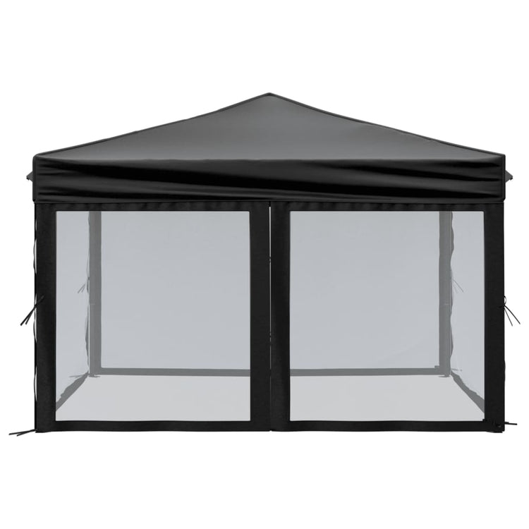 Tenda per Feste Pieghevole con Pareti Laterali Nero 3x3 m 93532