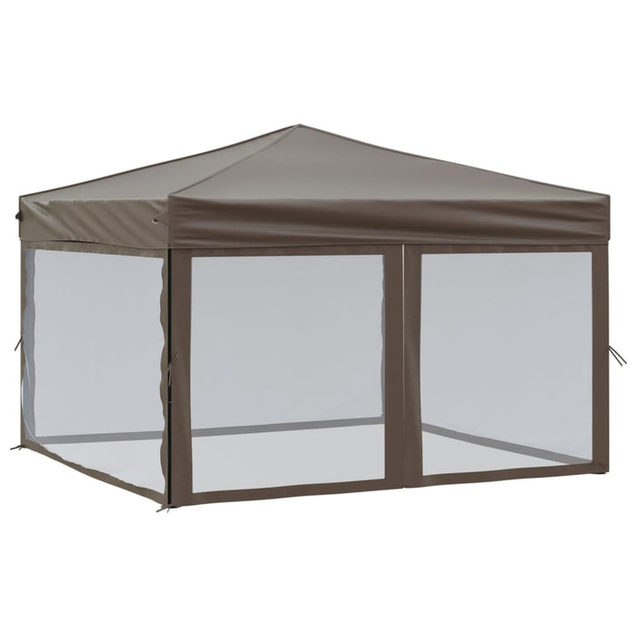 Tenda per Feste Pieghevole con Pareti Laterali Tortora 3x3 m cod mxl 42149