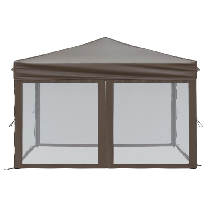 Tenda per Feste Pieghevole con Pareti Laterali Tortora 3x3 m cod mxl 42149