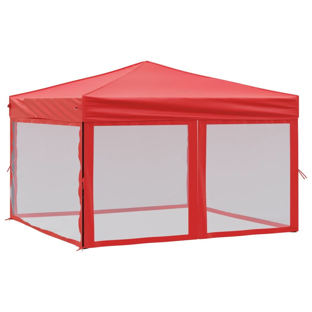 Tenda per Feste Pieghevole con Pareti Laterali Rosso 3x3 m 93534