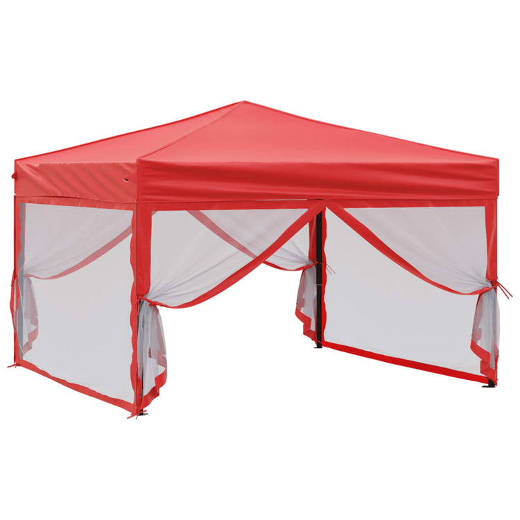 Tenda per Feste Pieghevole con Pareti Laterali Rosso 3x3 m 93534