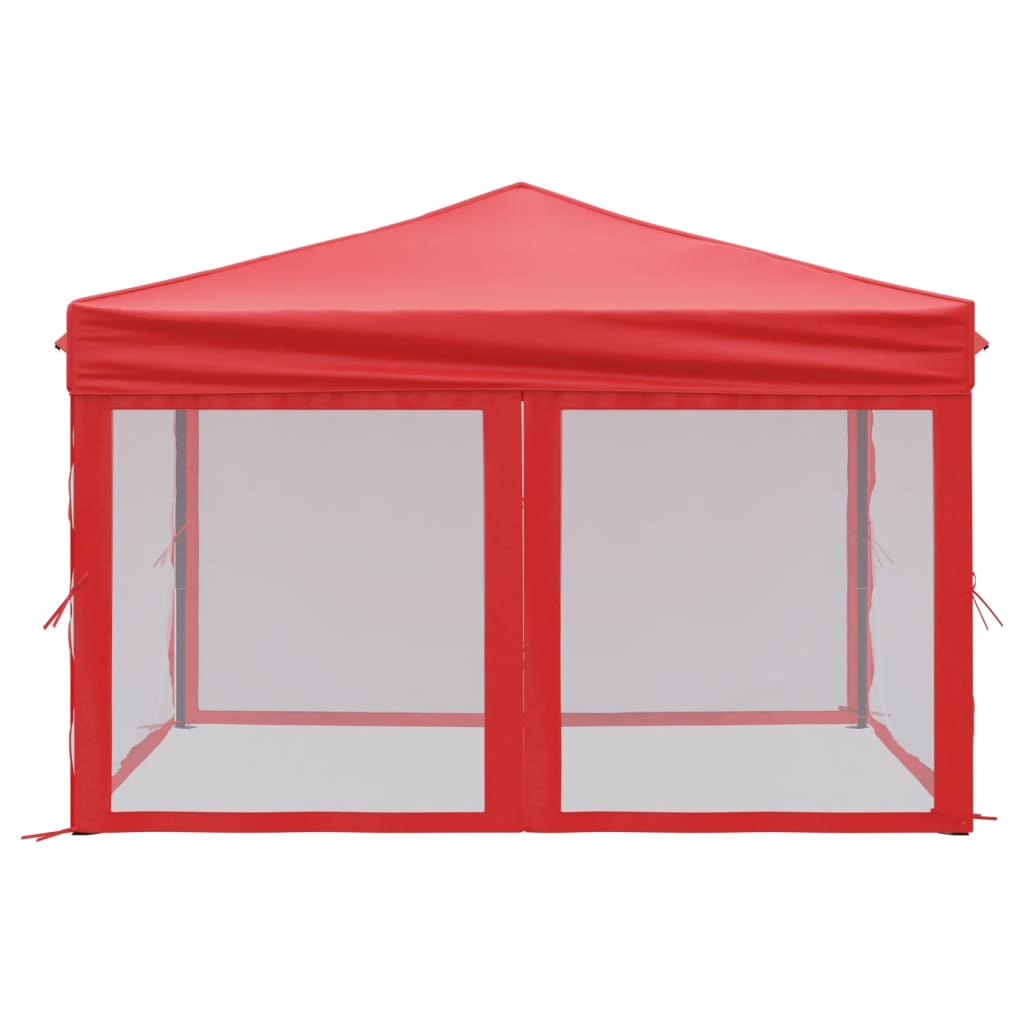 Tenda per Feste Pieghevole con Pareti Laterali Rosso 3x3 m 93534