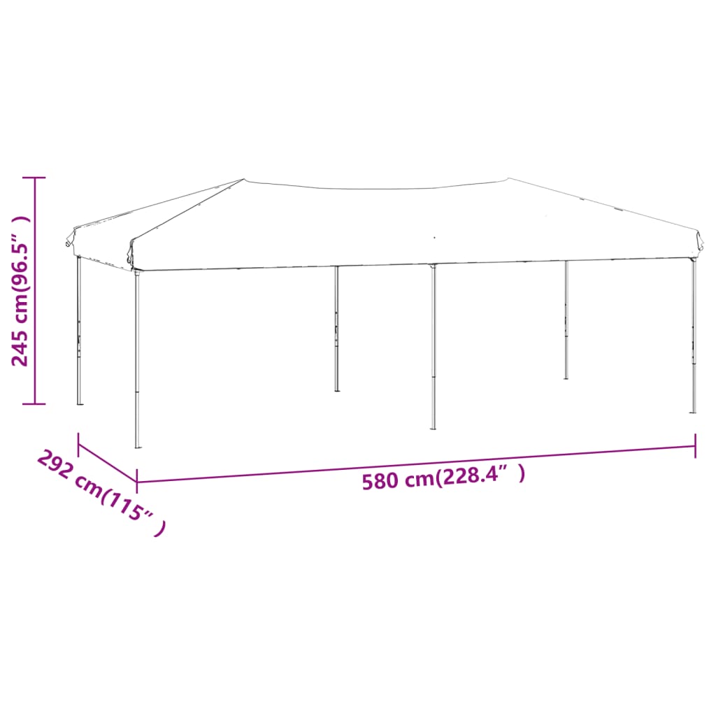 Tenda per Feste Pieghevole Crema 3x6 m 93536