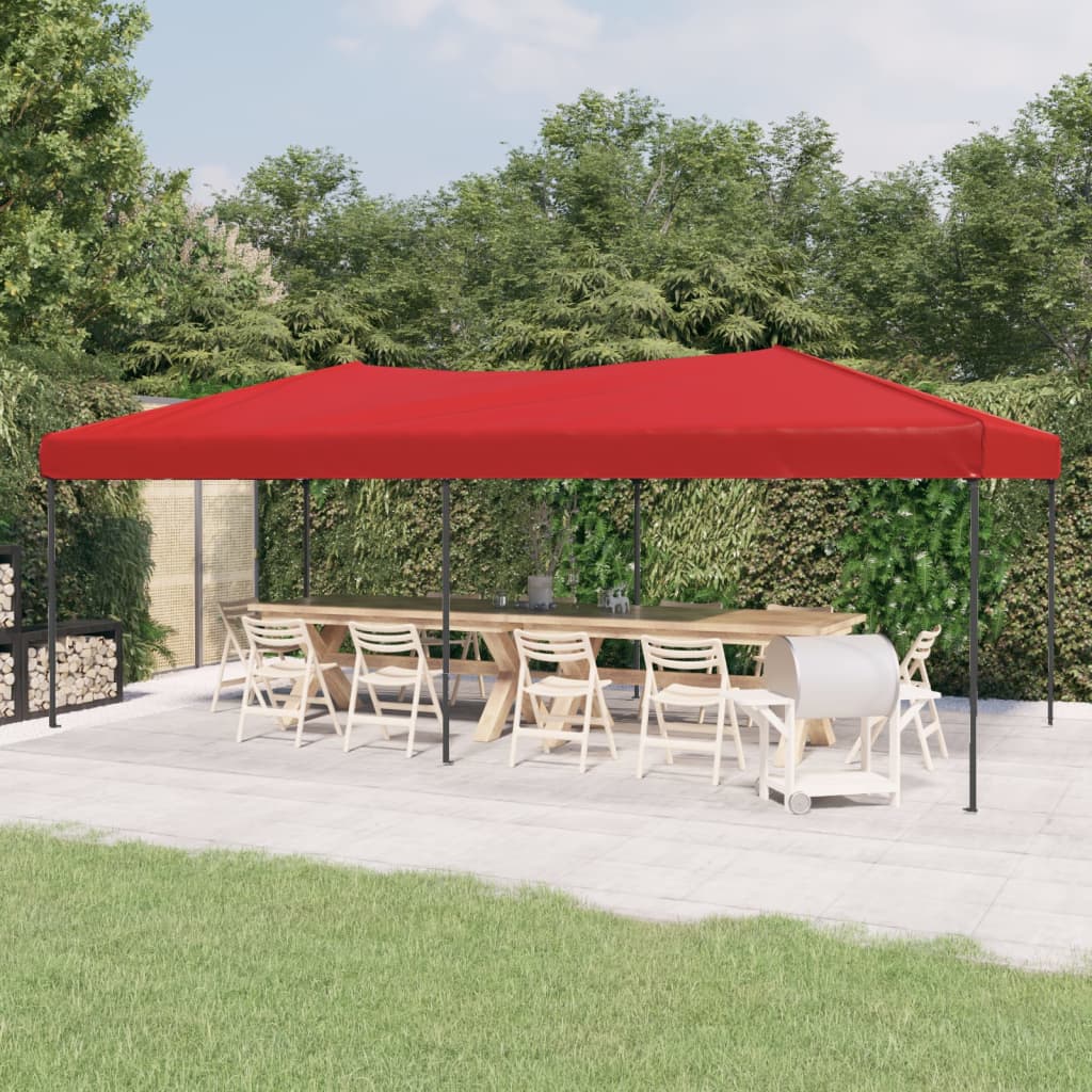 Tenda per Feste Pieghevole Rosso 3x6 m 93541