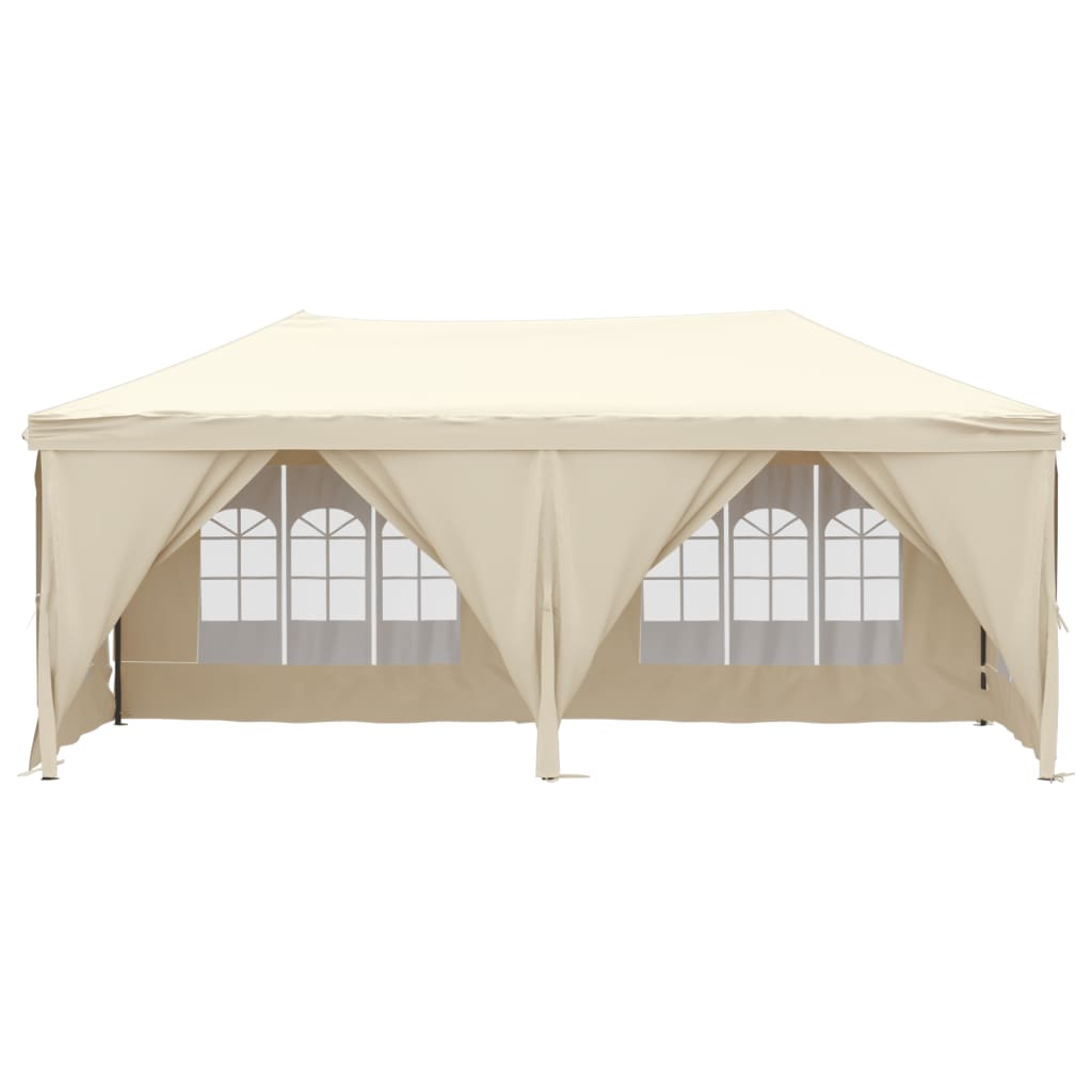 Tenda per Feste Pieghevole con Pareti Laterali Crema 3x6 m cod mxl 66255