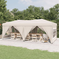 Tenda per Feste Pieghevole con Pareti Laterali Crema 3x6 m cod mxl 66255