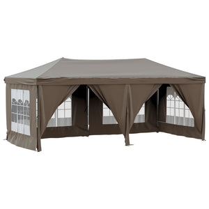 Tenda per Feste Pieghevole con Pareti Laterali Tortora 3x6 m cod mxl 66044