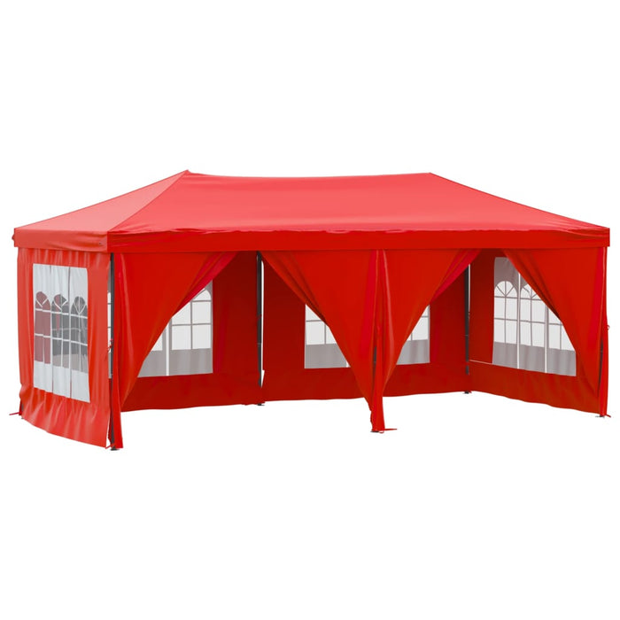 Tenda per Feste Pieghevole con Pareti Laterali Rosso 3x6 m cod mxl 66303