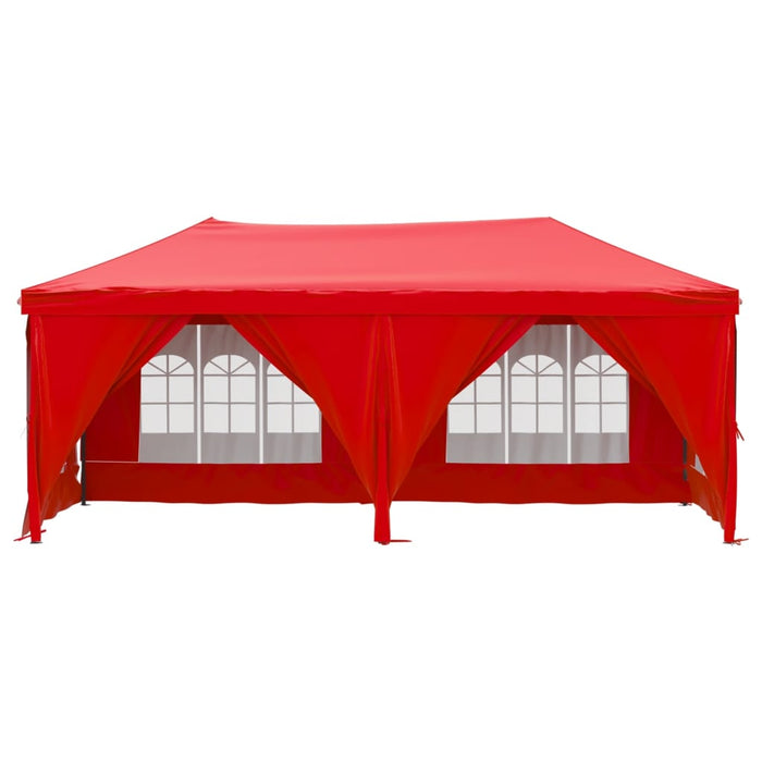 Tenda per Feste Pieghevole con Pareti Laterali Rosso 3x6 m cod mxl 66303