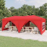 Tenda per Feste Pieghevole con Pareti Laterali Rosso 3x6 m cod mxl 66303