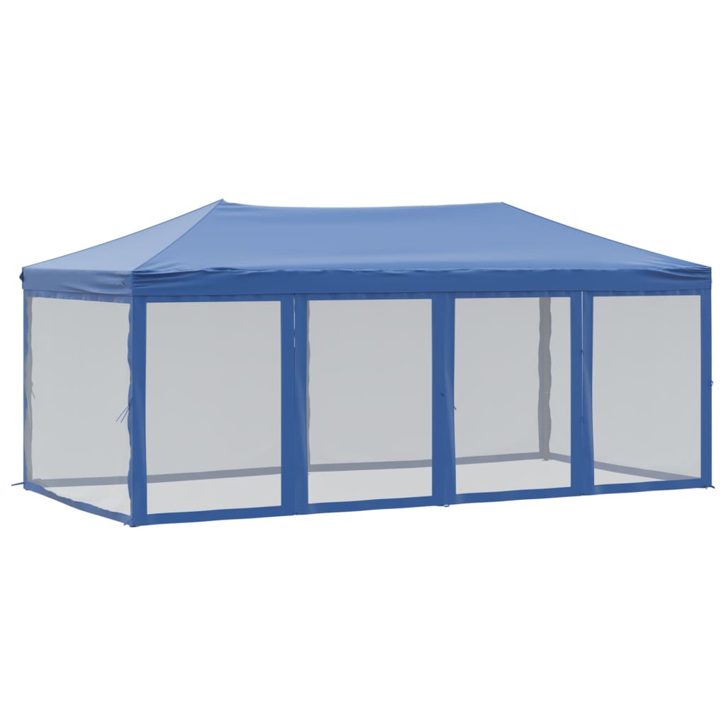 Tenda per Feste Pieghevole con Pareti Laterali Blu 3x6 m cod mxl 65942