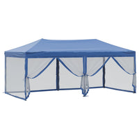 Tenda per Feste Pieghevole con Pareti Laterali Blu 3x6 m cod mxl 65942