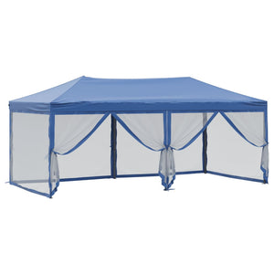 Tenda per Feste Pieghevole con Pareti Laterali Blu 3x6 m cod mxl 65942