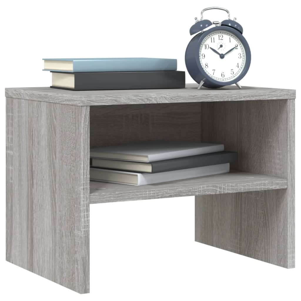 Comodini Grigio Sonoma 2 pz 40x30x30 cm in Legno Multistrato 815240