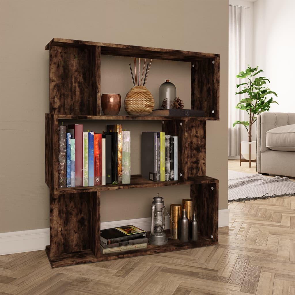 Libreria/Divisorio Rovere Fumo 80x24x96 cm in Legno Multistrato 815243