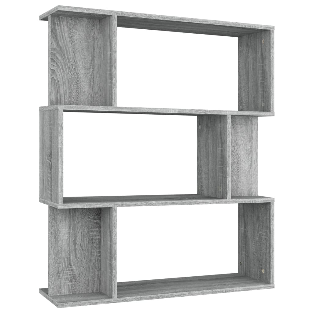 Libreria/Divisorio Grigio Sonoma 80x24x96 cm Legno Multistrato