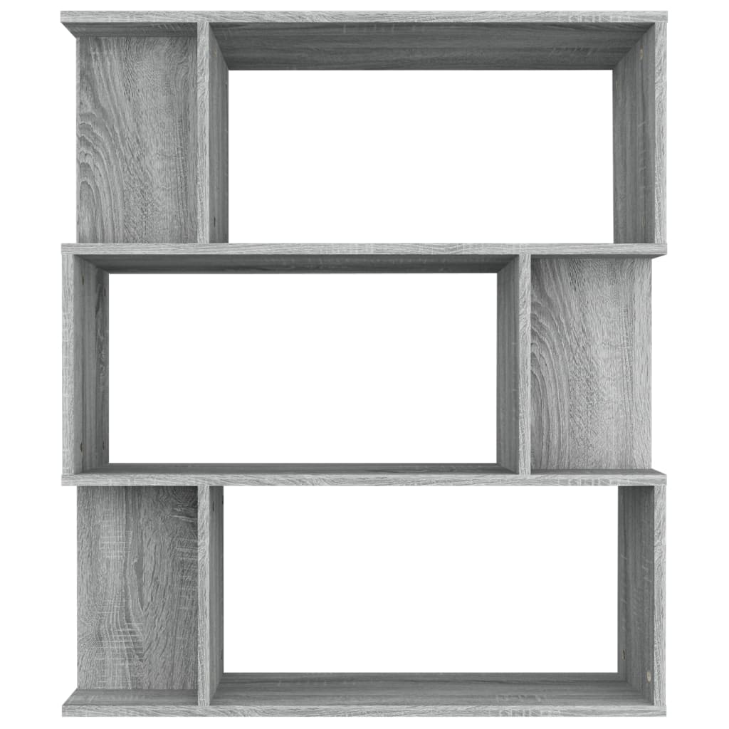 Libreria/Divisorio Grigio Sonoma 80x24x96 cm Legno Multistrato