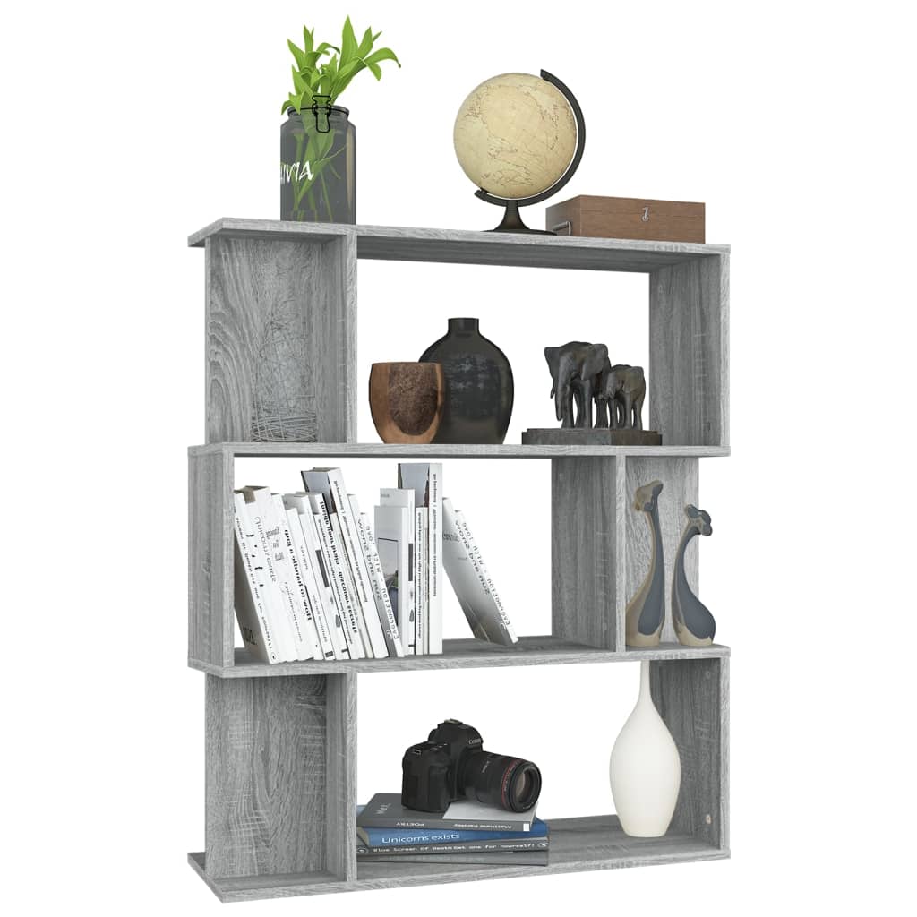 Libreria/Divisorio Grigio Sonoma 80x24x96 cm Legno Multistrato