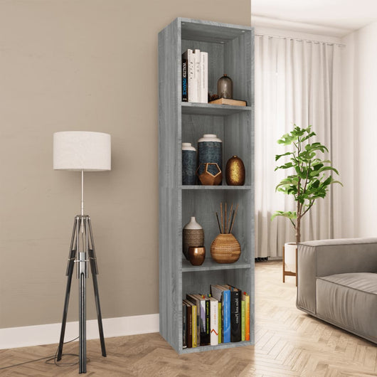 Libreria/Mobile TV Grigio Sonoma 36x30x143 cm Legno Multistrato cod mxl 17855