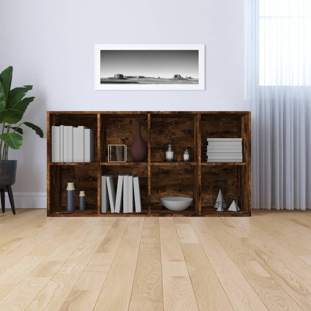 Libreria/Credenza Rovere Fumo 66x30x130 cm in Legno Multistrato cod mxl 20645