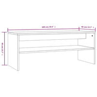 Tavolino da Salotto Rovere Fumo 100x40x40 cm Legno Multistrato cod mxl 6895