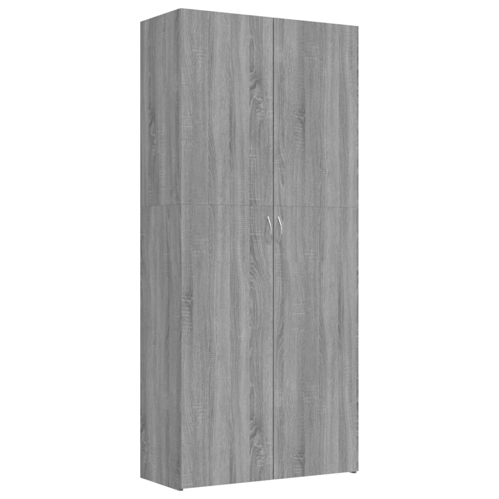 Scarpiera Grigio Sonoma 80x35,5x180 cm in Legno Multistrato 815277