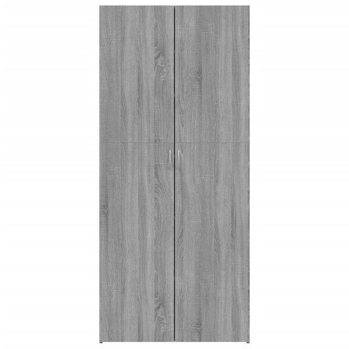 Scarpiera Grigio Sonoma 80x35,5x180 cm in Legno Multistrato 815277